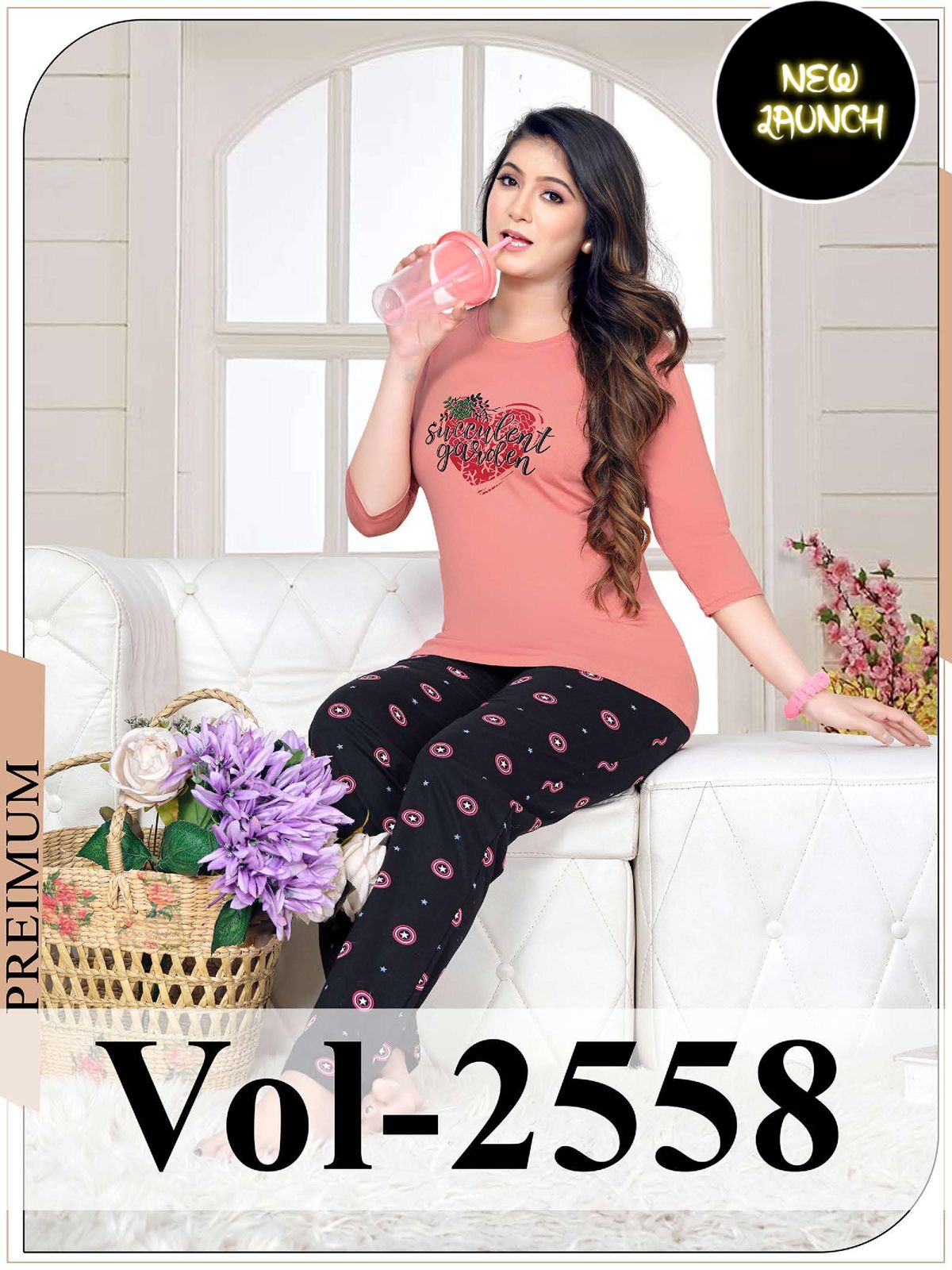 Summer Special Vol 2558 Hosiery Cotton Night Suit
